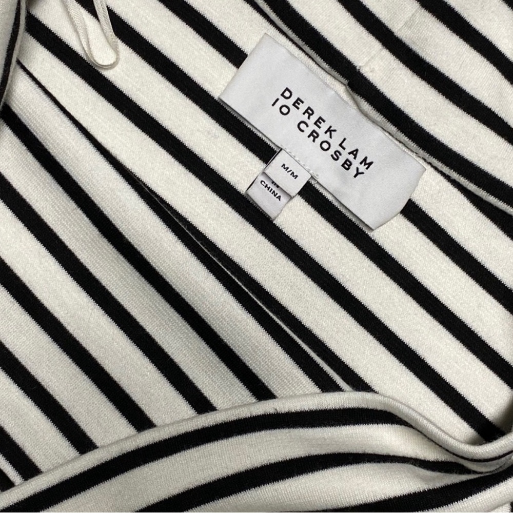 10 Crosby Derek Lam Off Shoulder Striped Top Medium - Picture 8 of 8